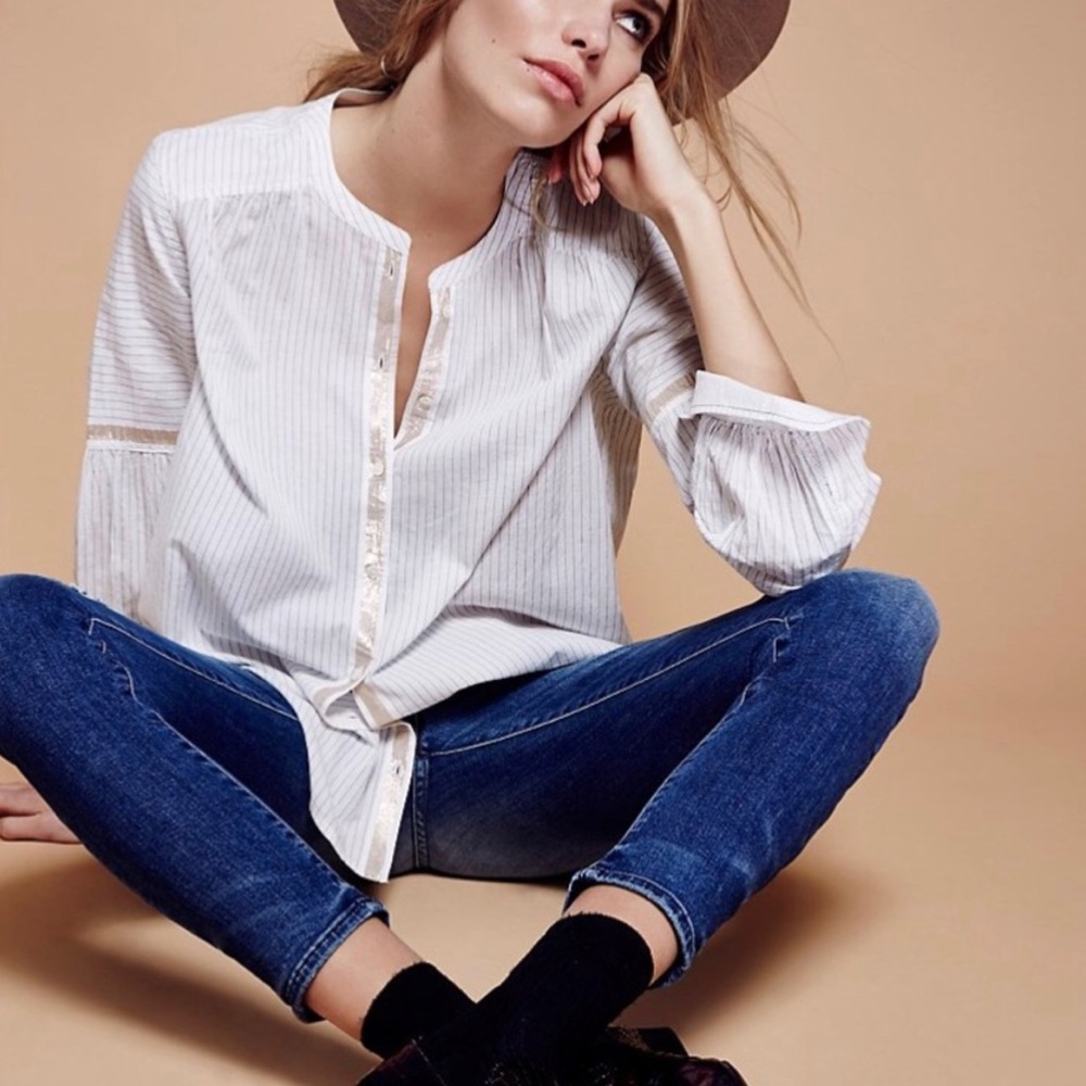 Free People | Shimmer & Stripes Blouse S